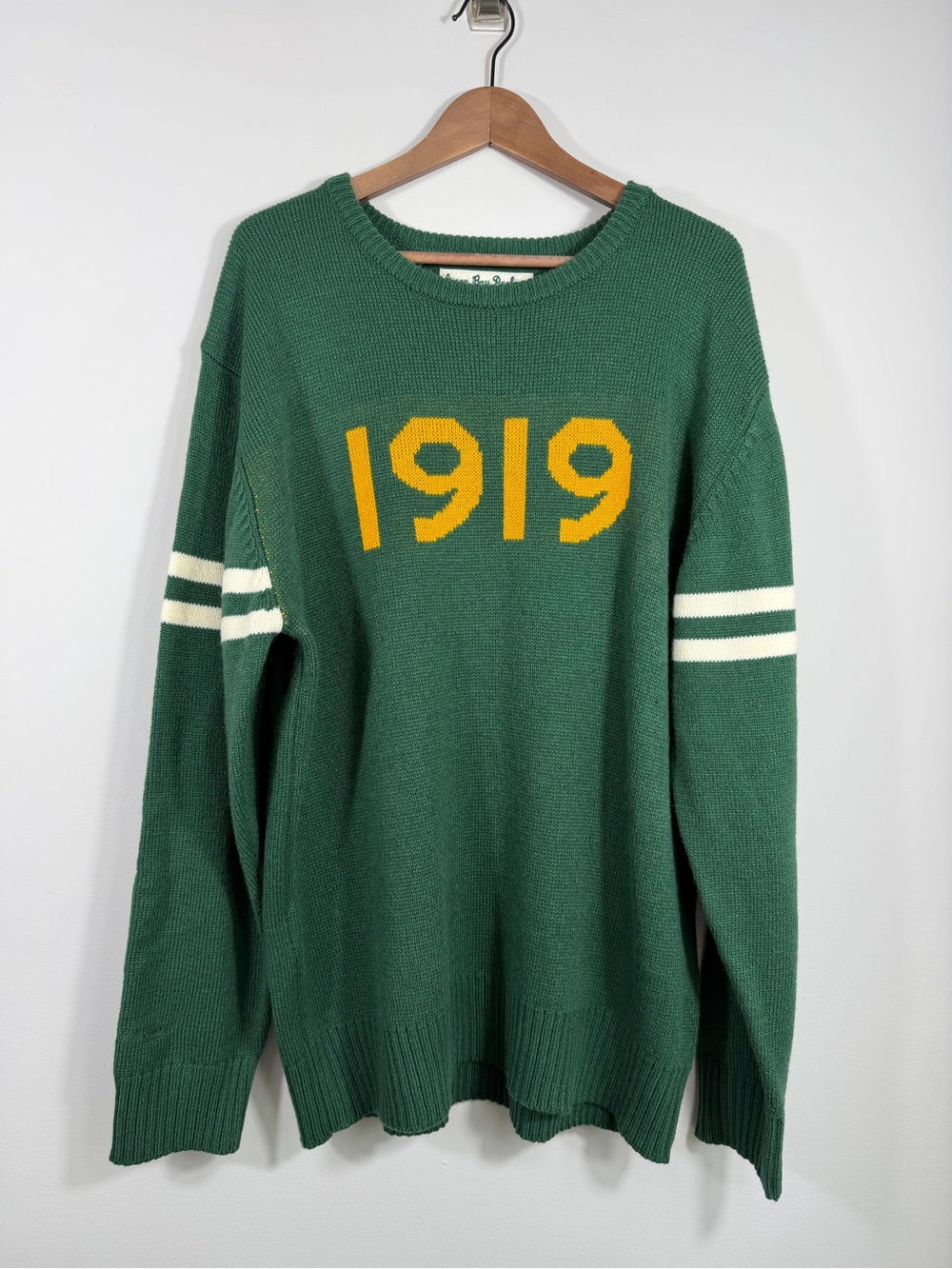 Mitchell & Ness Green Bay Packers 1919 Throwback Knit Sweater Men’s 2XL
